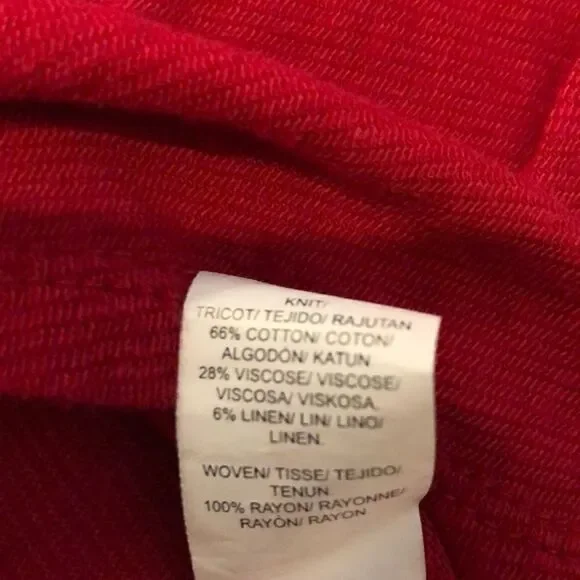 Lucky Brand | Red Knit Button Front Top - Picture 5 of 5